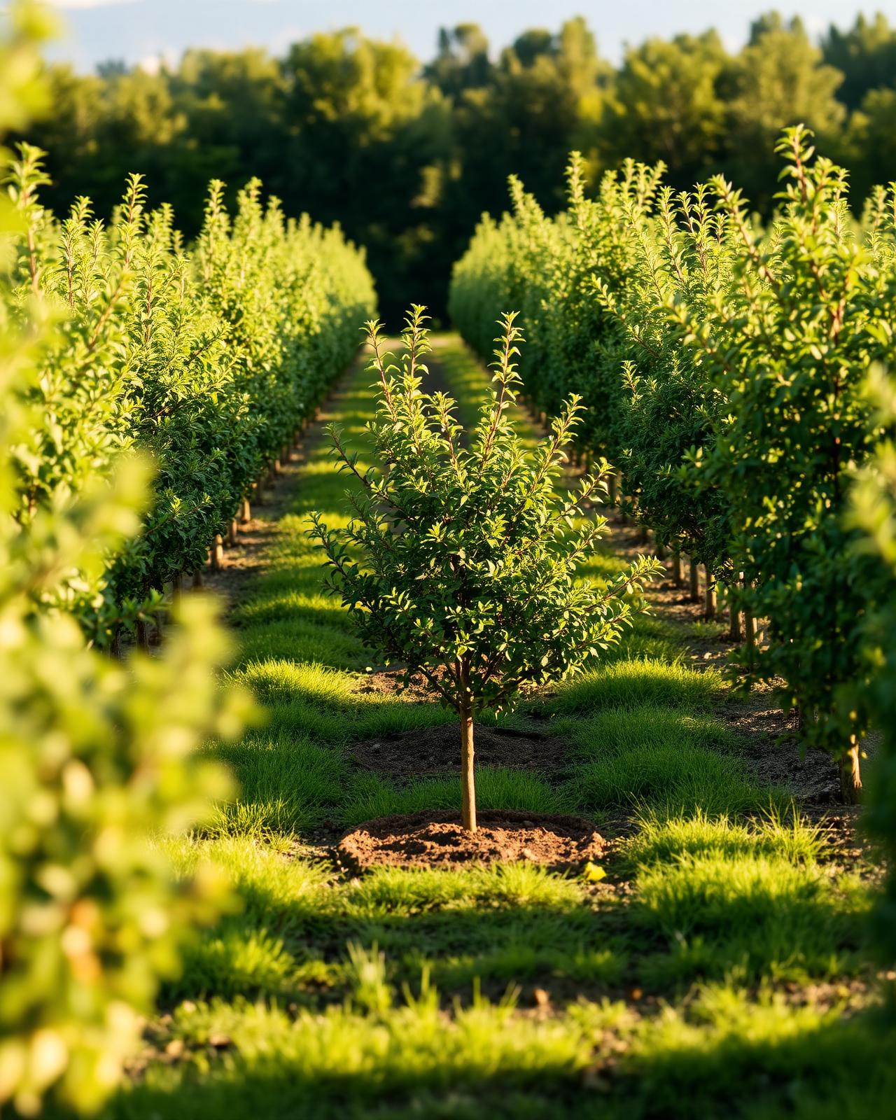 Orchard rows